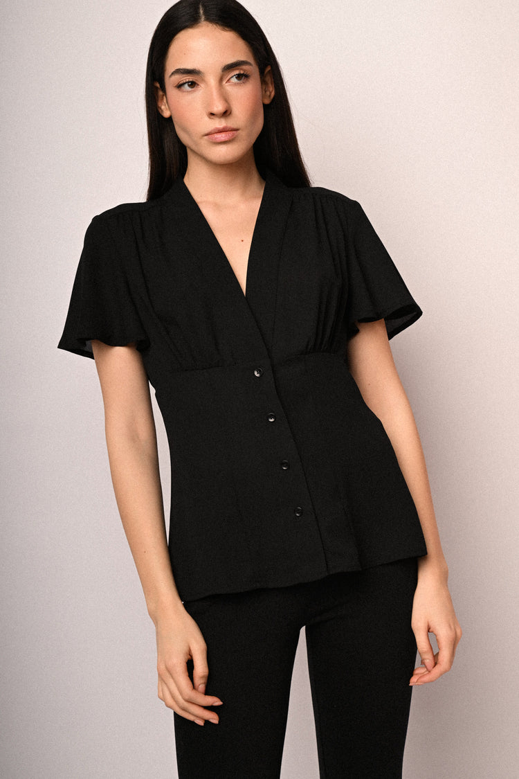 Butterfly sleeves shirt
