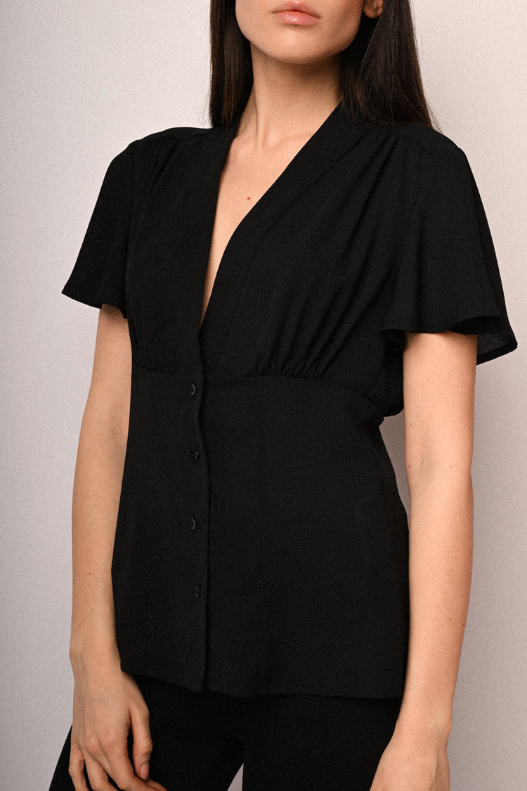 Butterfly sleeves shirt