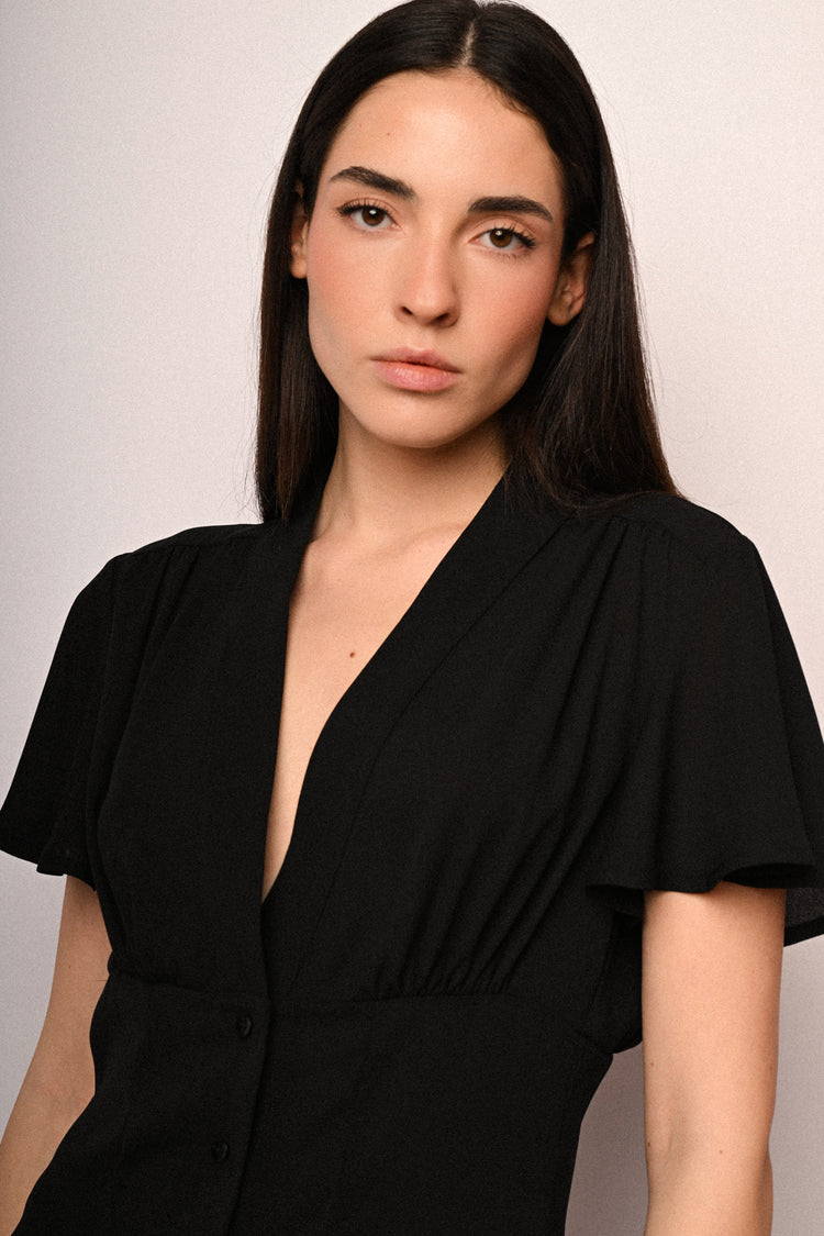 Butterfly sleeves shirt