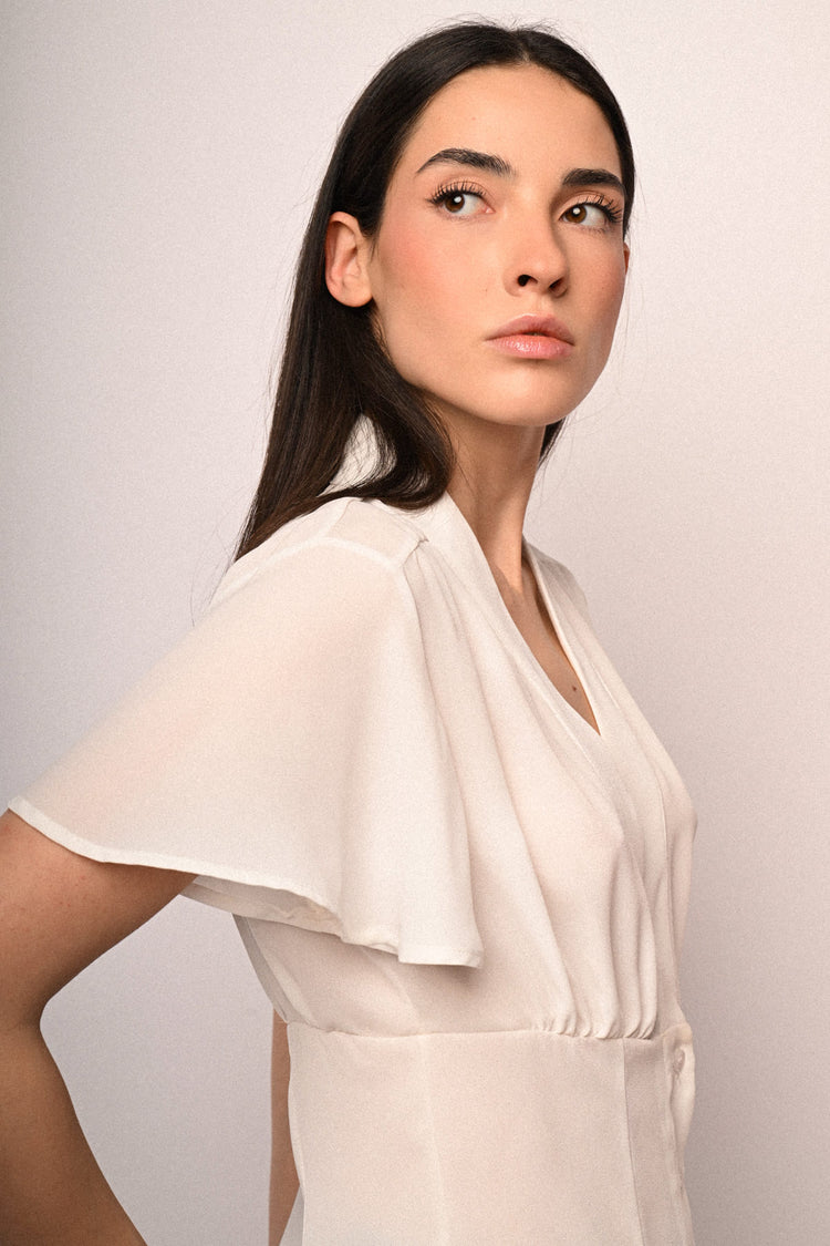 Butterfly sleeves shirt