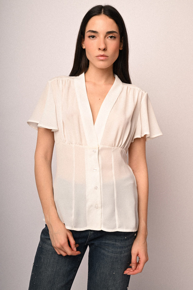 Butterfly sleeves shirt