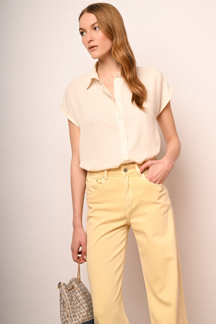 Cap sleeved shirt