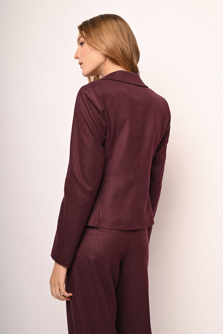 Lurex pinstriped blazer