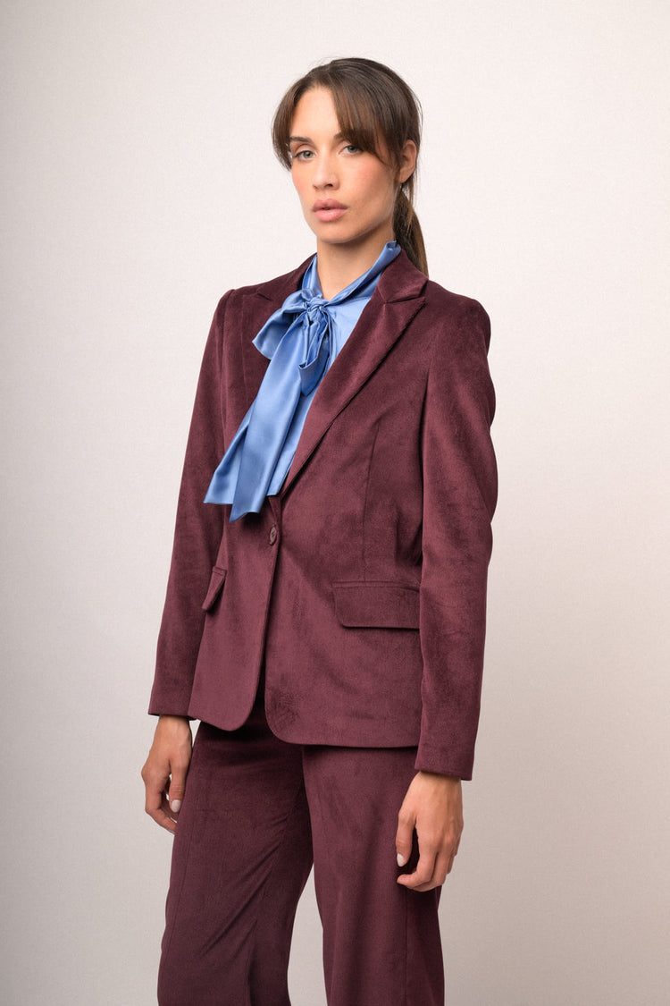 Burgundy corduroy blazer