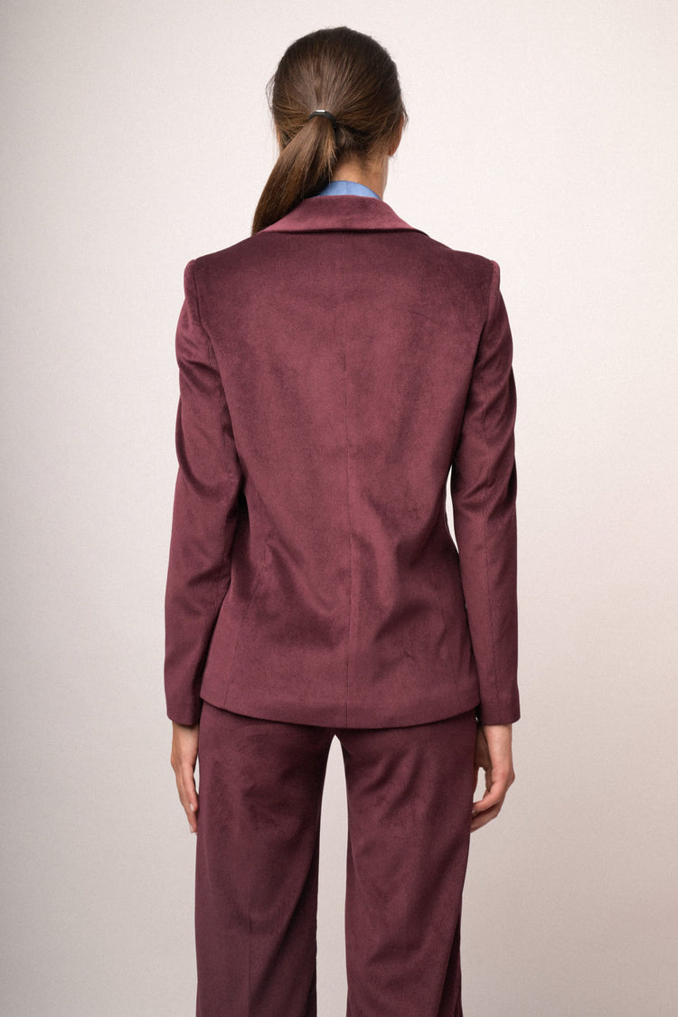 Burgundy corduroy blazer