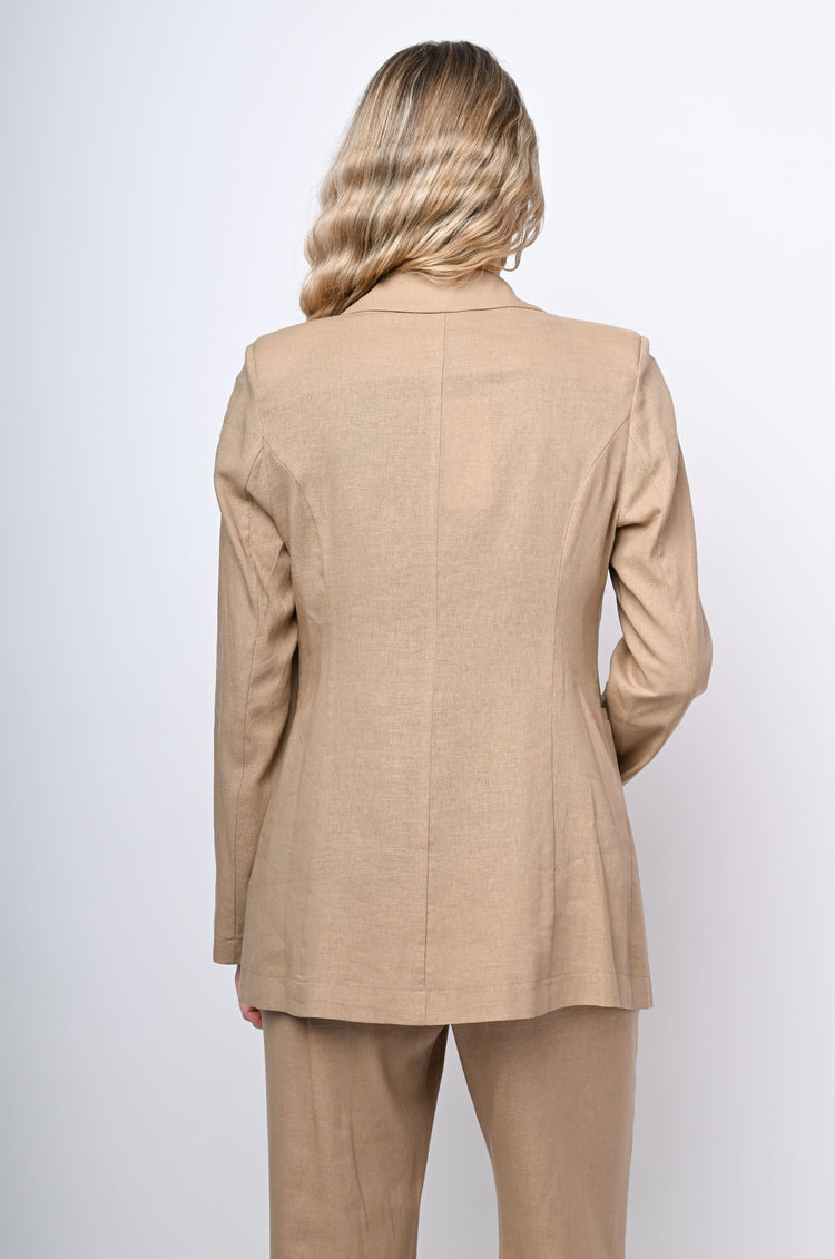 Viscose and linen blazer