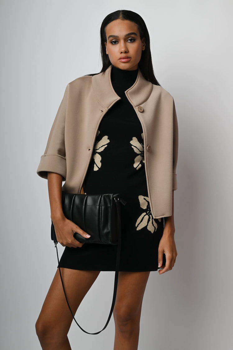 Single-breasted cape jacket