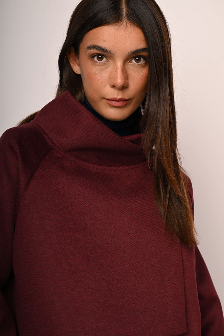 Crater collar cape jacket