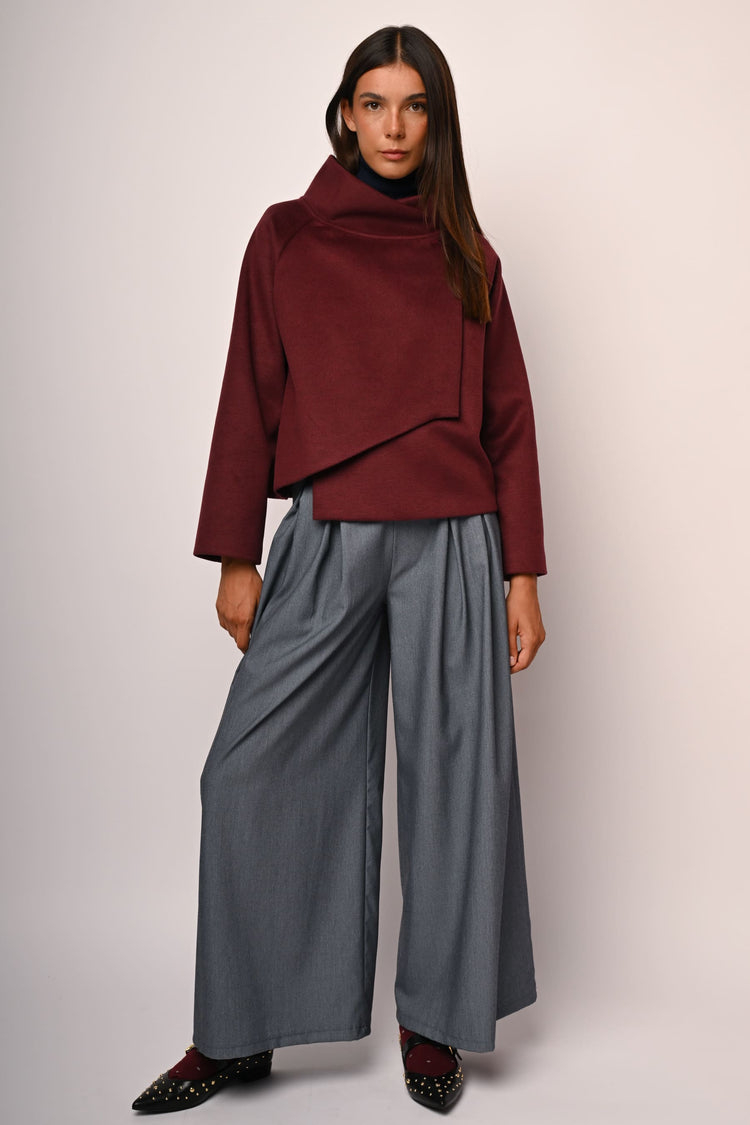 Crater collar cape jacket