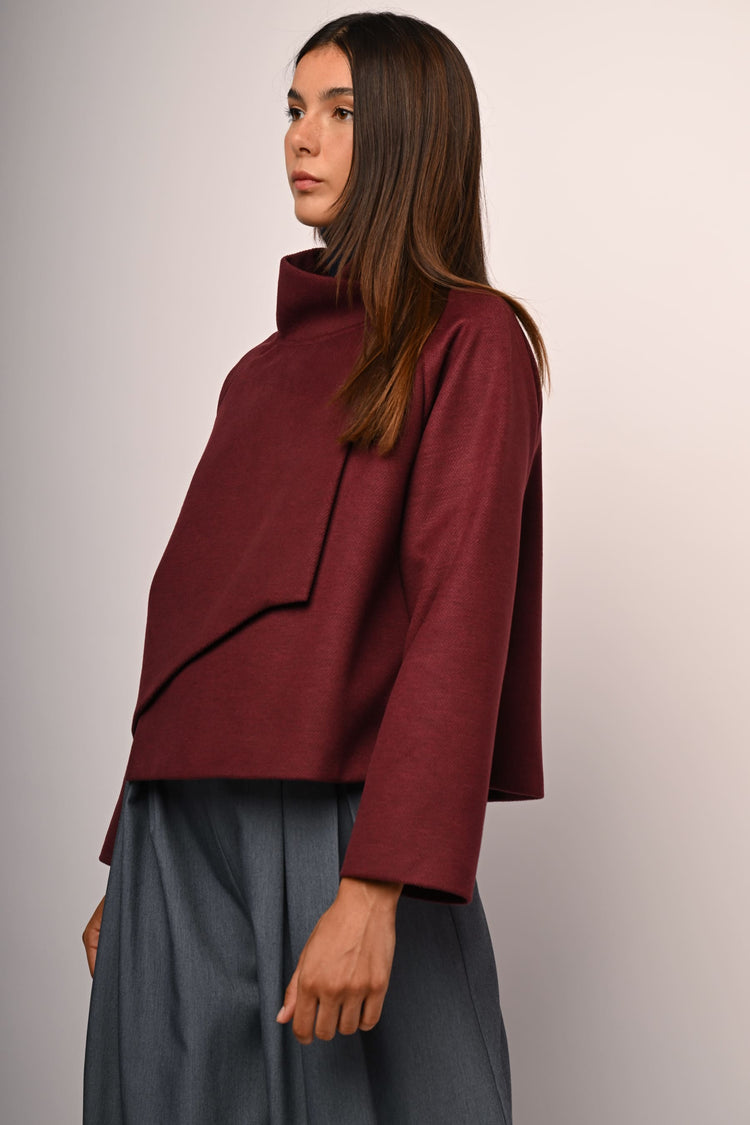 Crater collar cape jacket