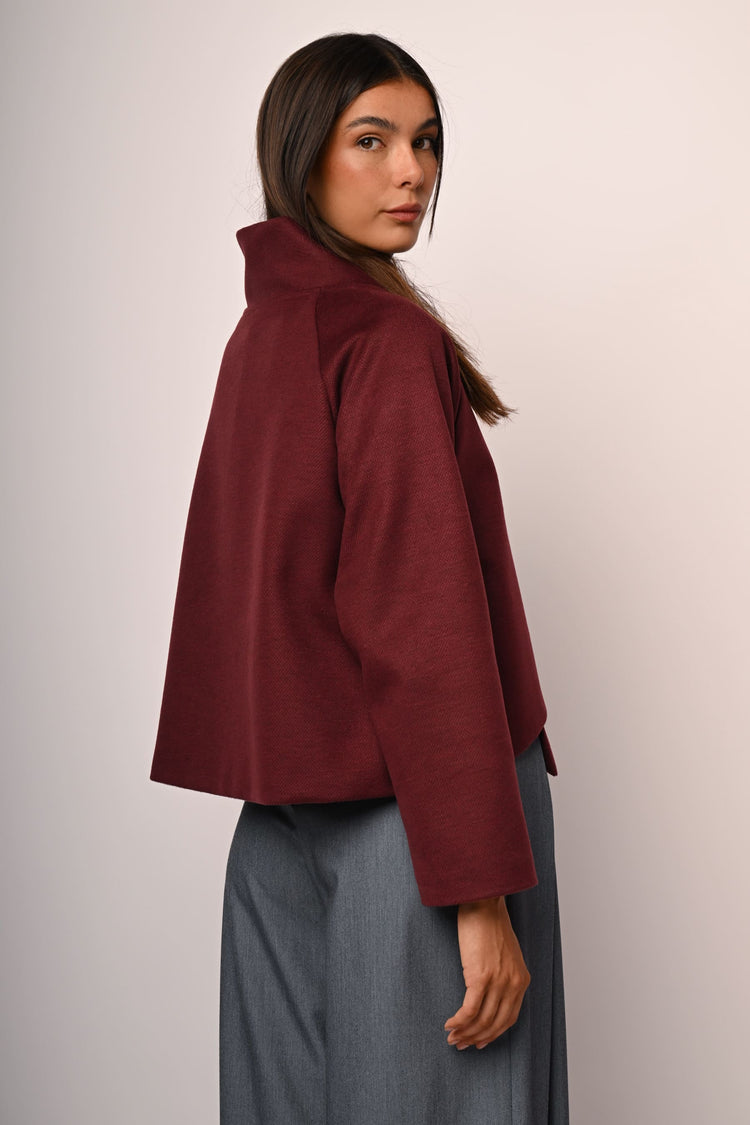 Crater collar cape jacket