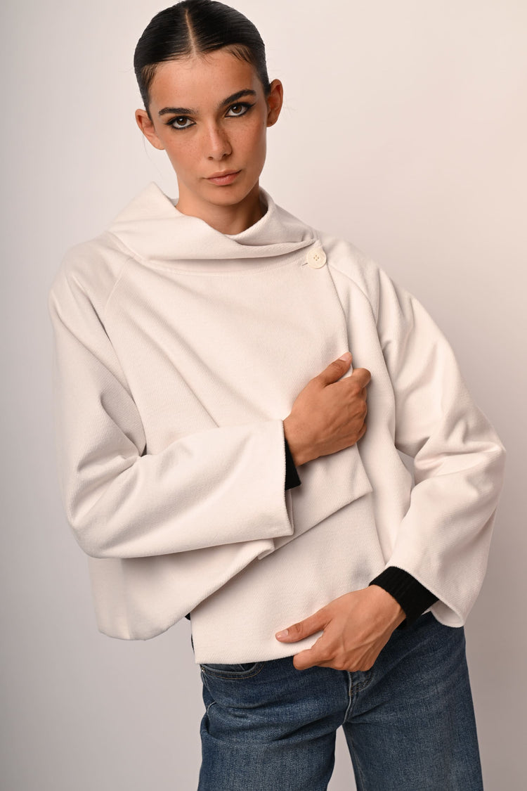 Crater collar cape jacket