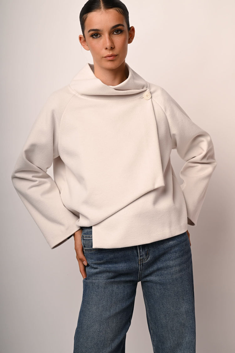 Crater collar cape jacket