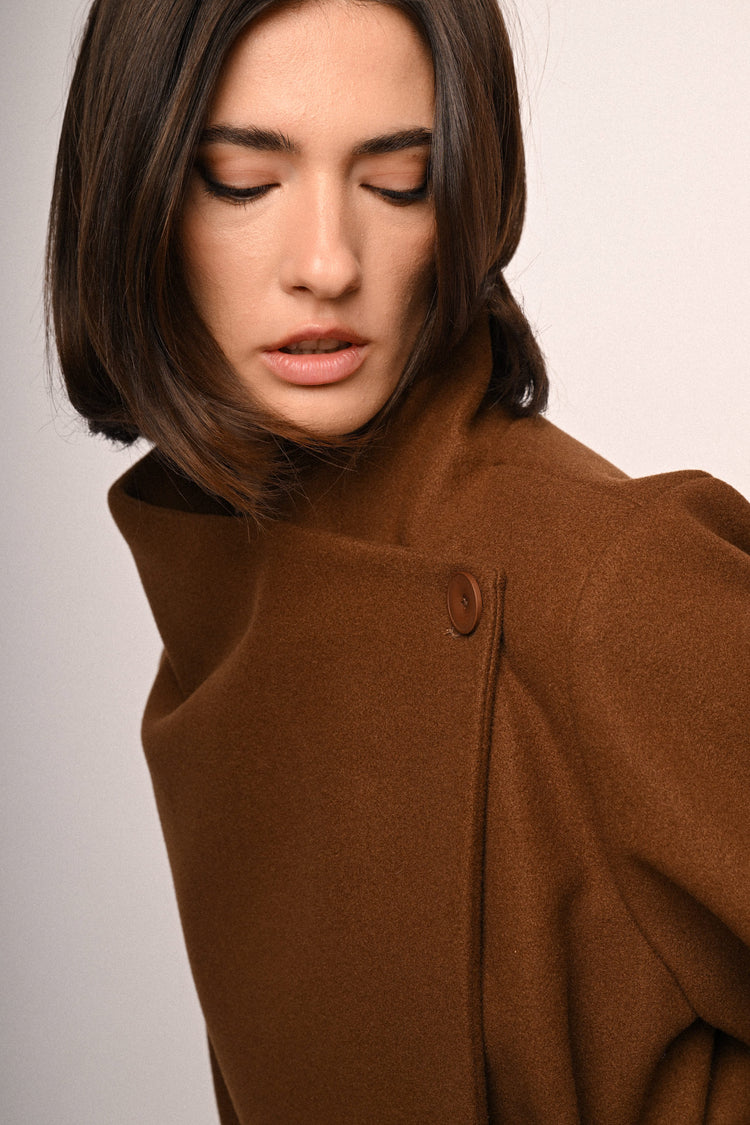 Belted short coat