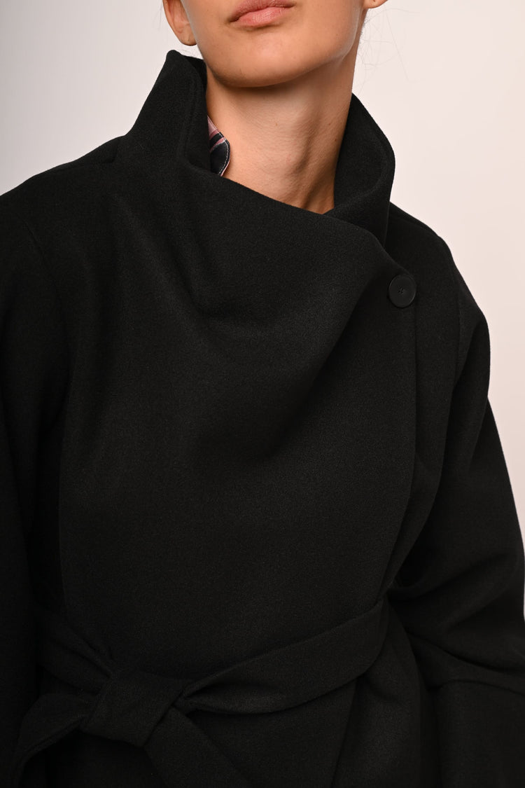 Belted short coat