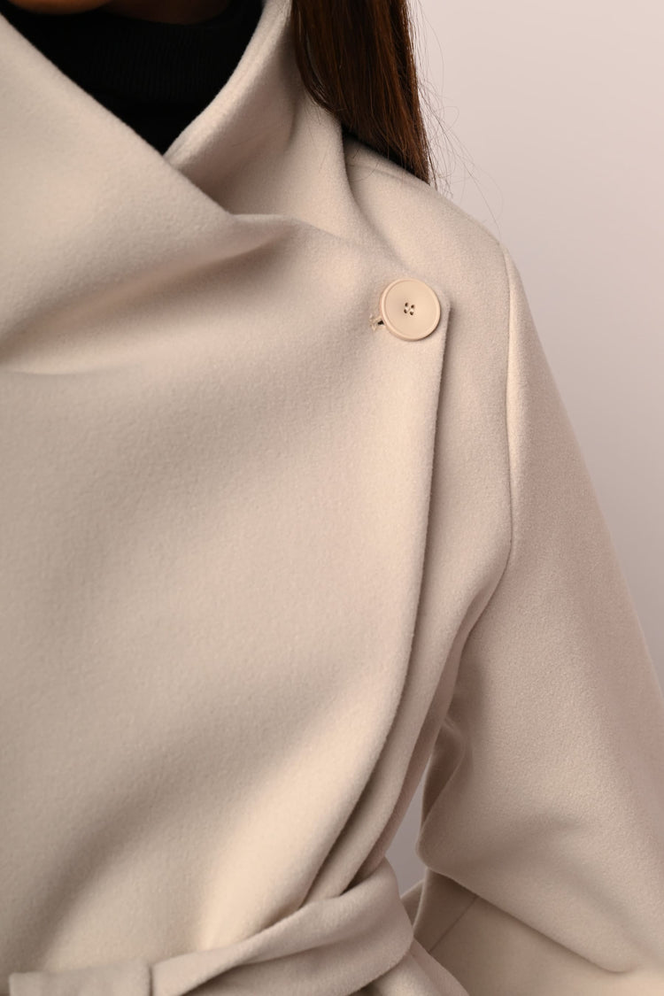 Belted short coat