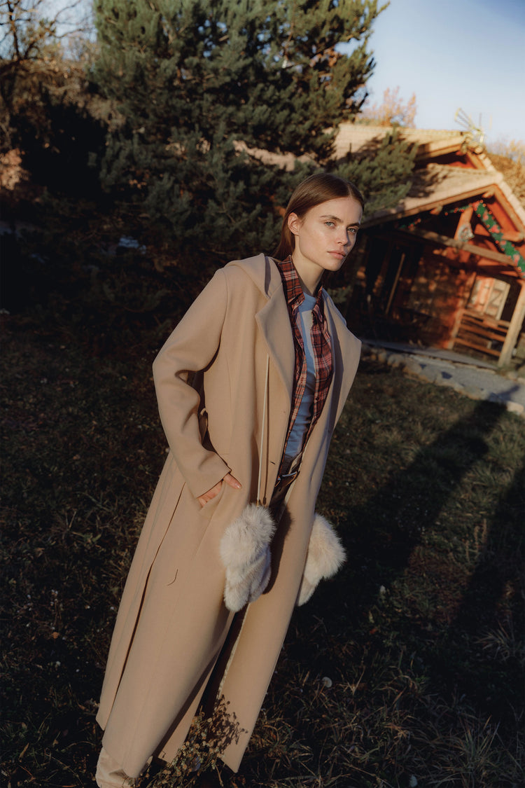 Hooded & Belted long coat