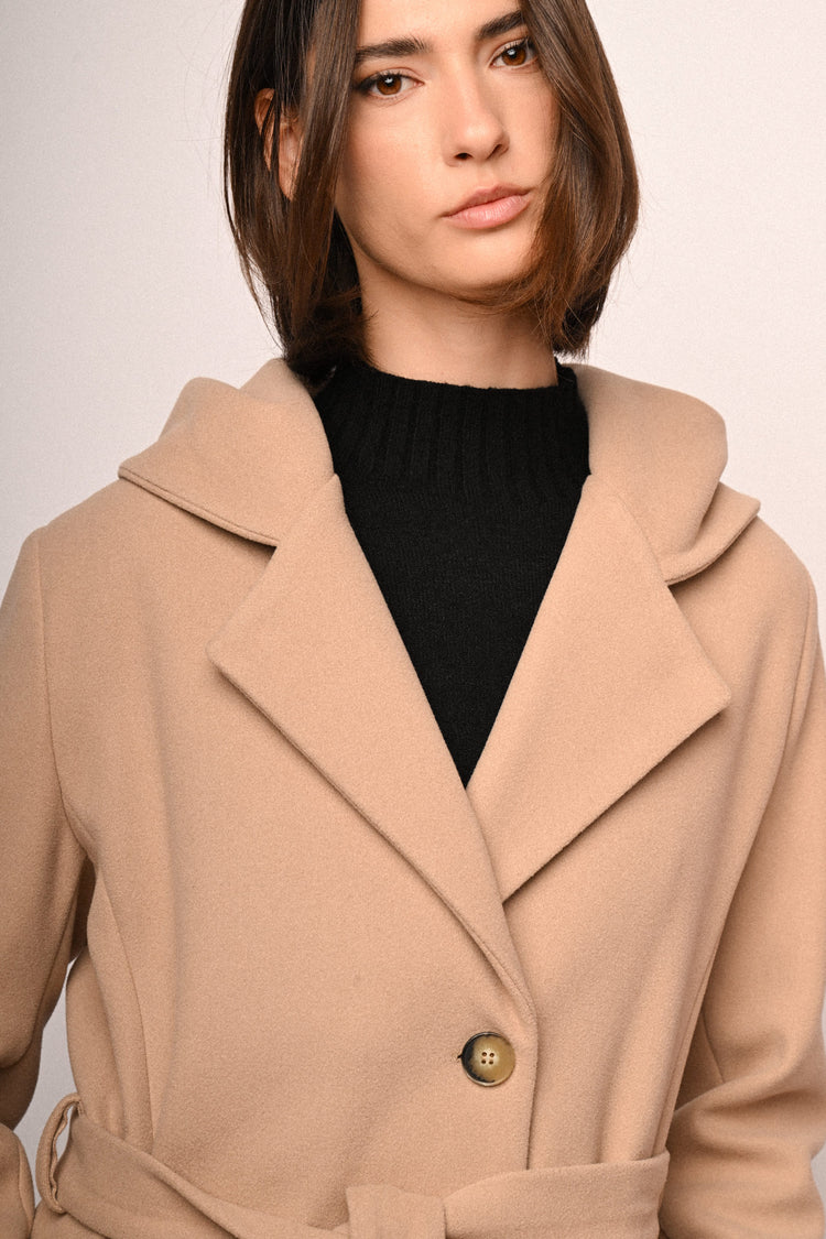 Hooded & Belted long coat