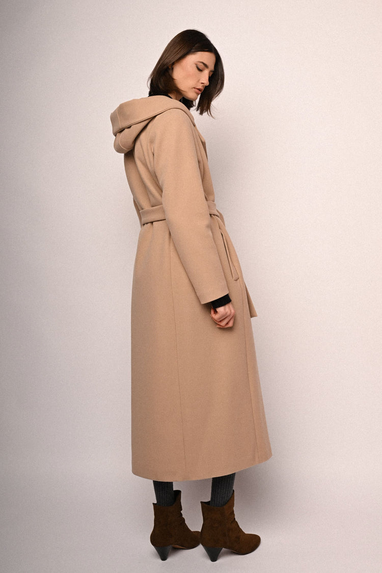Hooded & Belted long coat