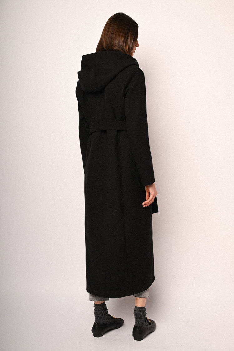 Hooded & Belted long coat