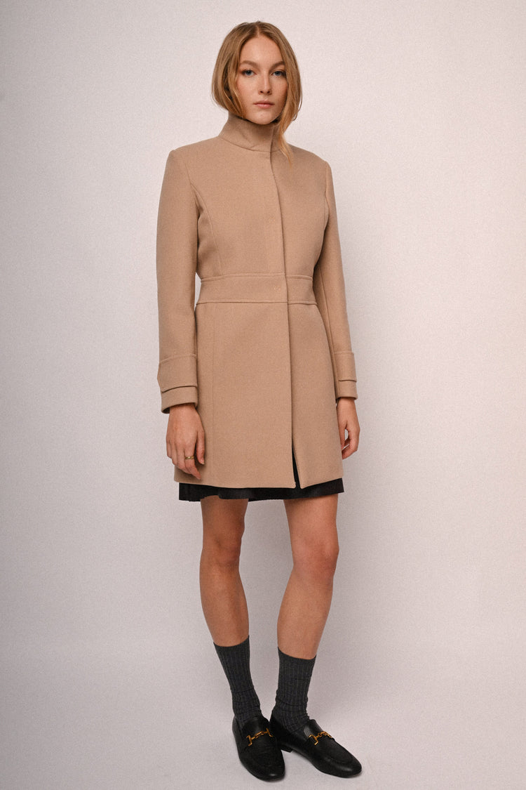 Mandarin collar coat