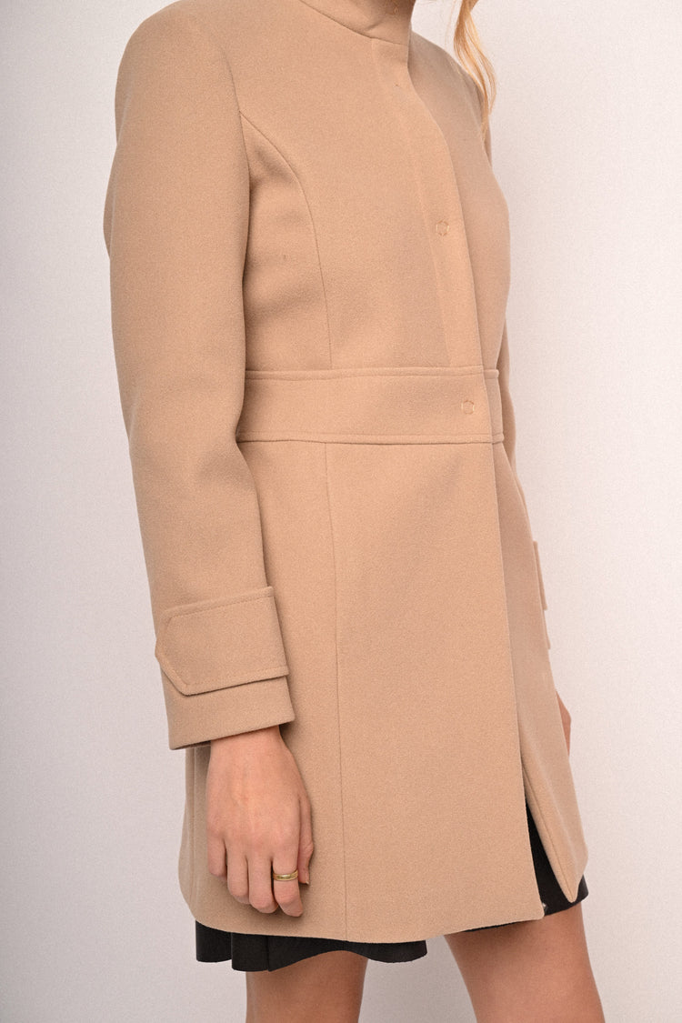 Mandarin collar coat
