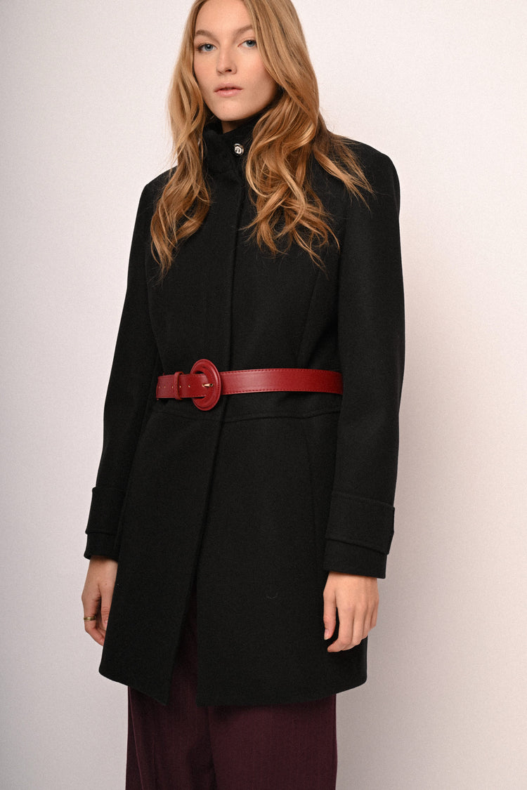 Mandarin collar coat