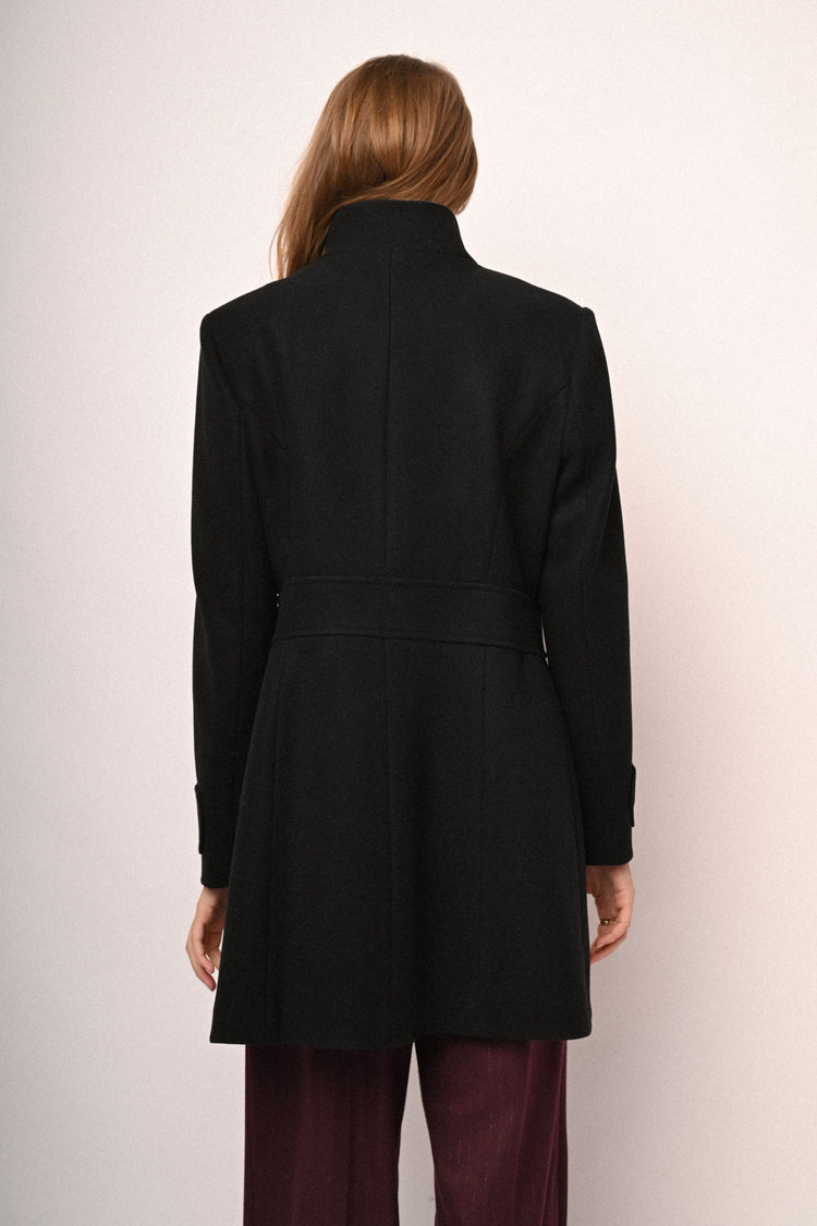 Mandarin collar coat