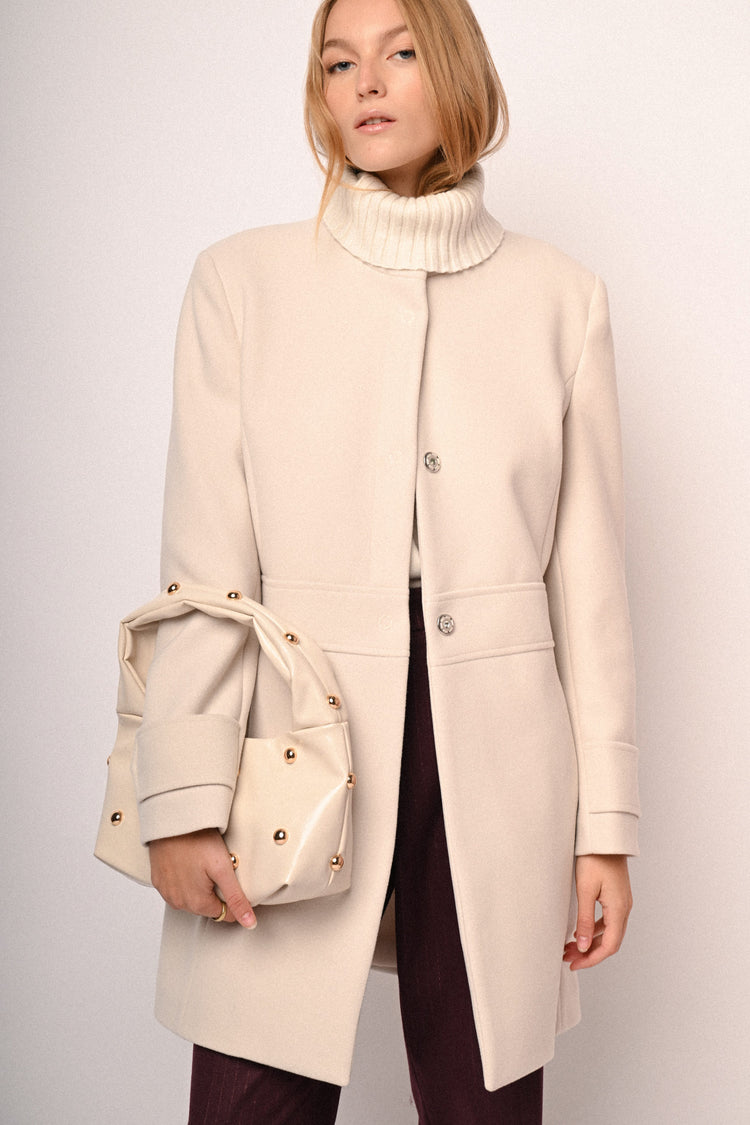 Mandarin collar coat