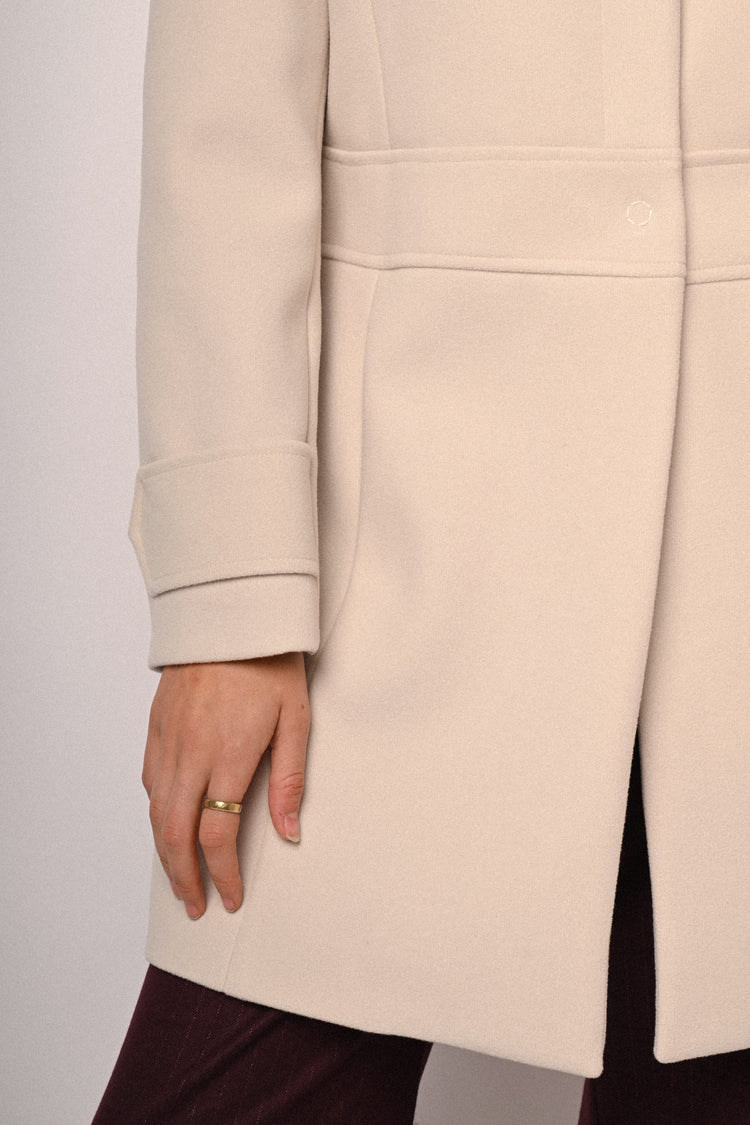 Mandarin collar coat