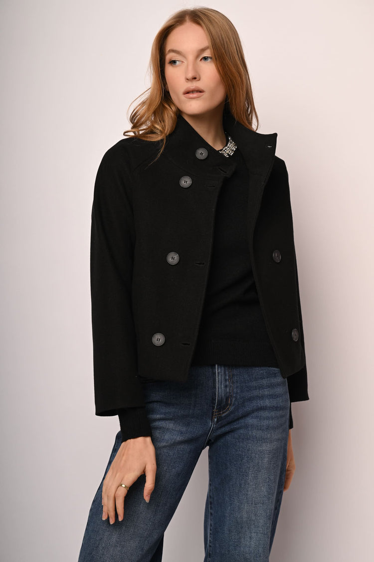 Double-breasted short coat