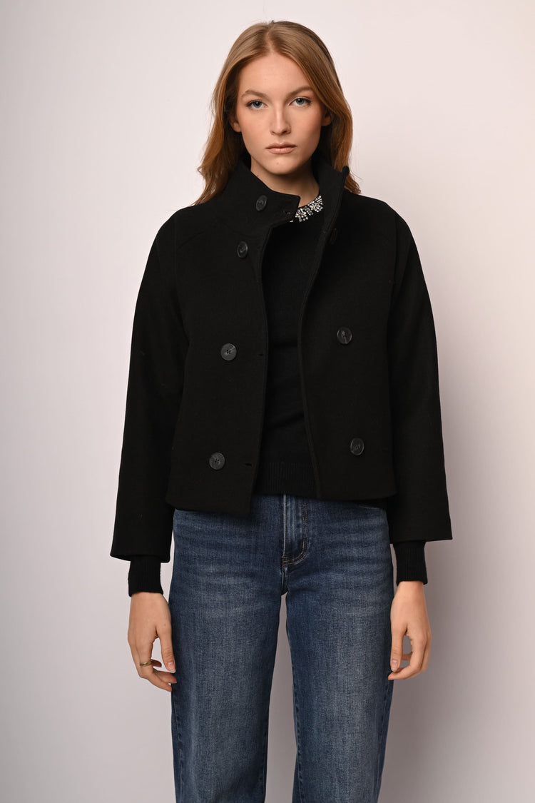 Double-breasted short coat
