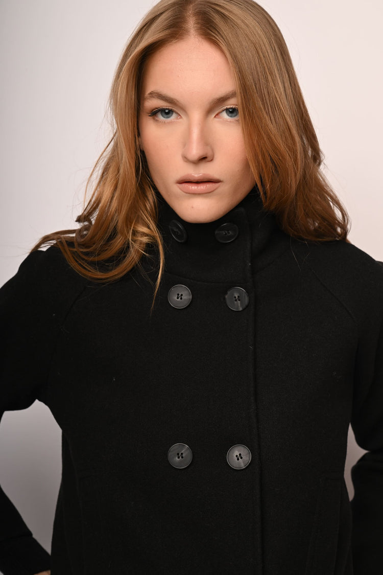 Double-breasted short coat
