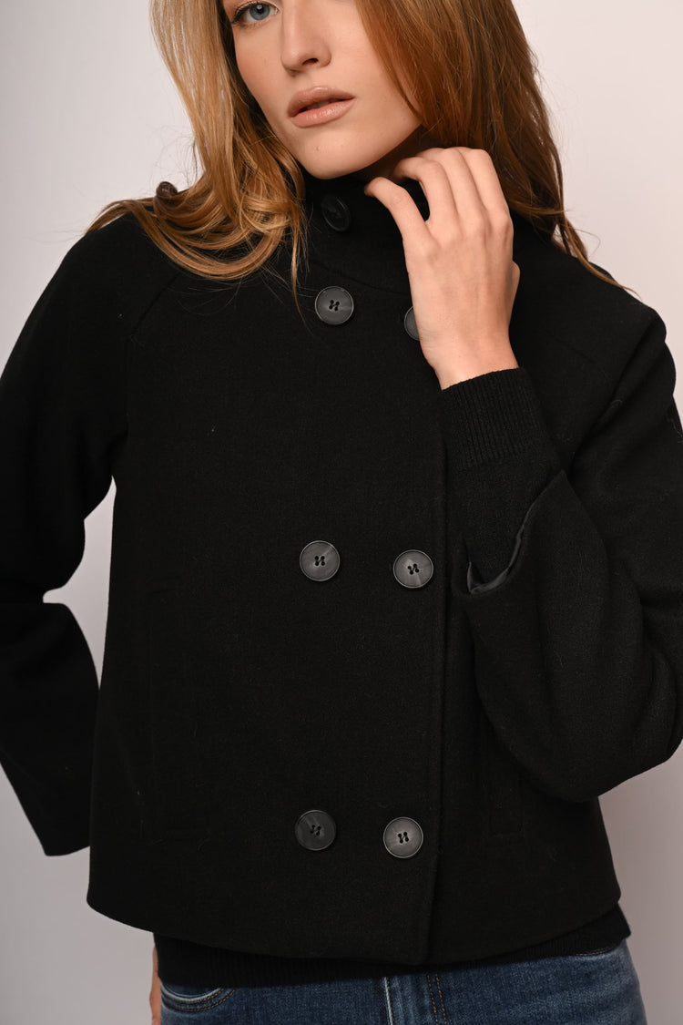 Double-breasted short coat