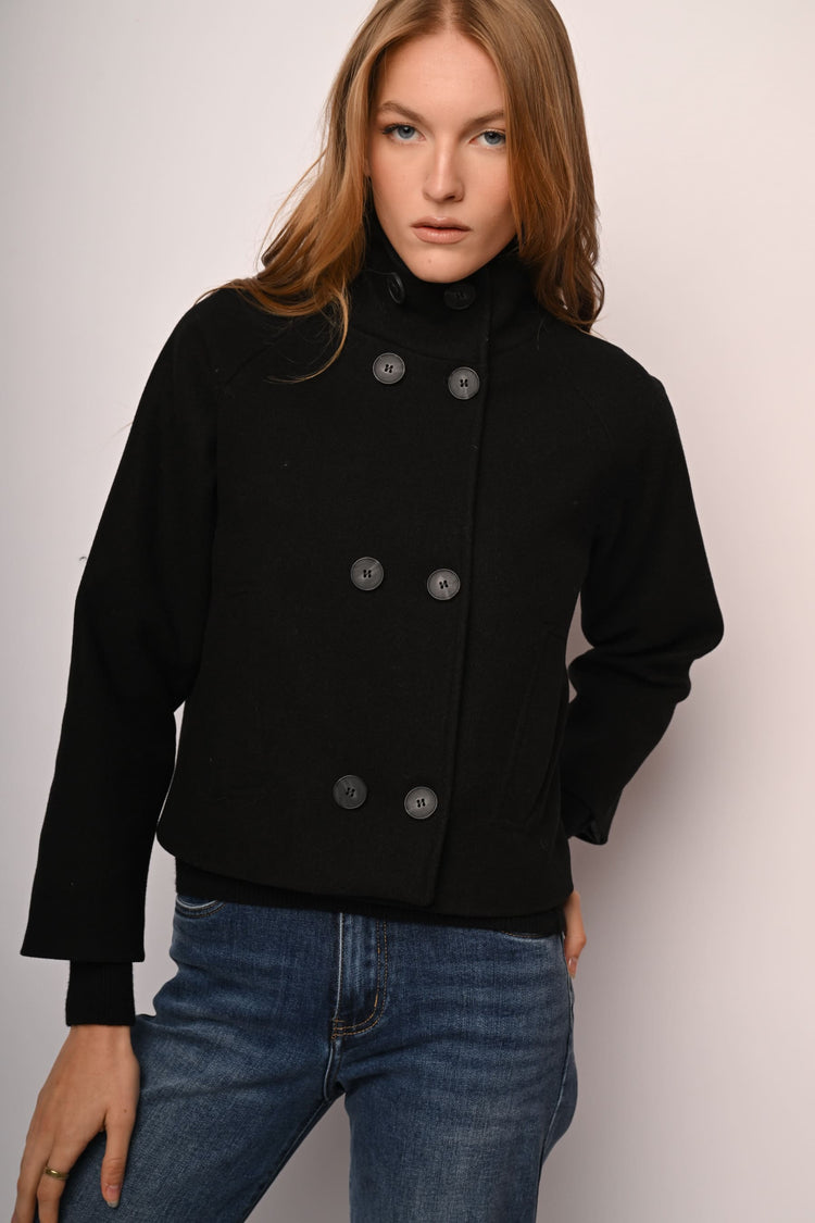 Double-breasted short coat