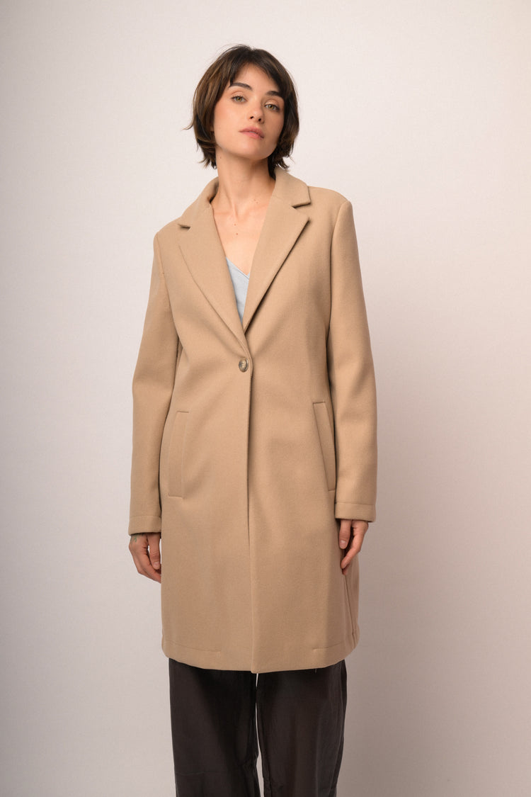 Cappotto basic un bottone