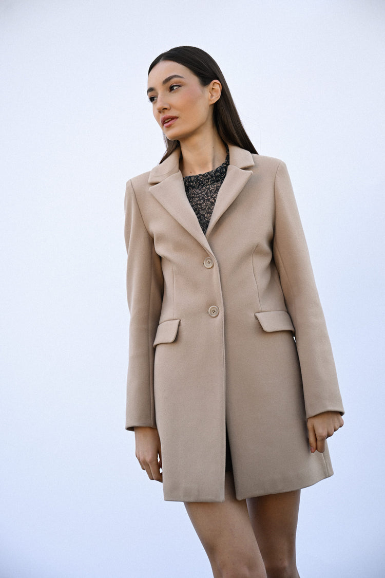 Single-breasted basic coat