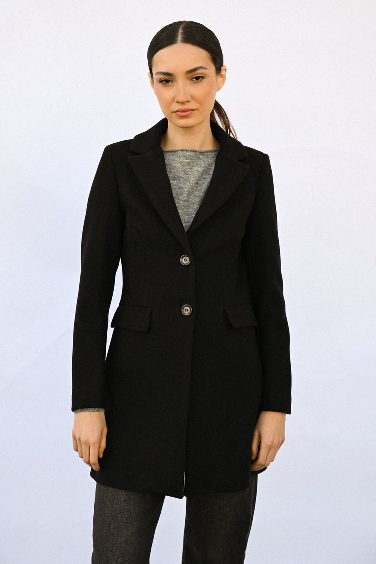 Single-breasted basic coat