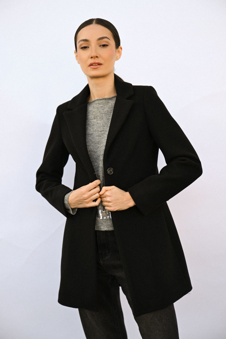 Single-breasted basic coat