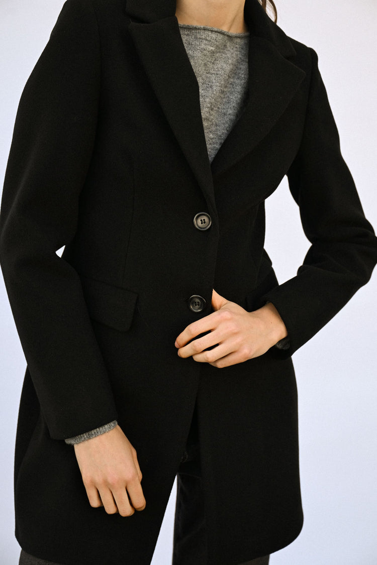 Single-breasted basic coat