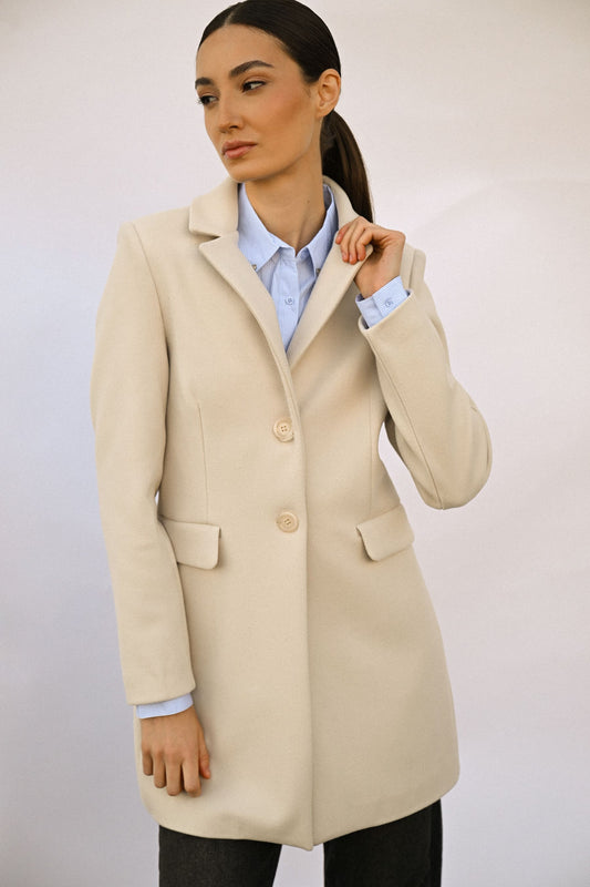 Single-breasted basic coat