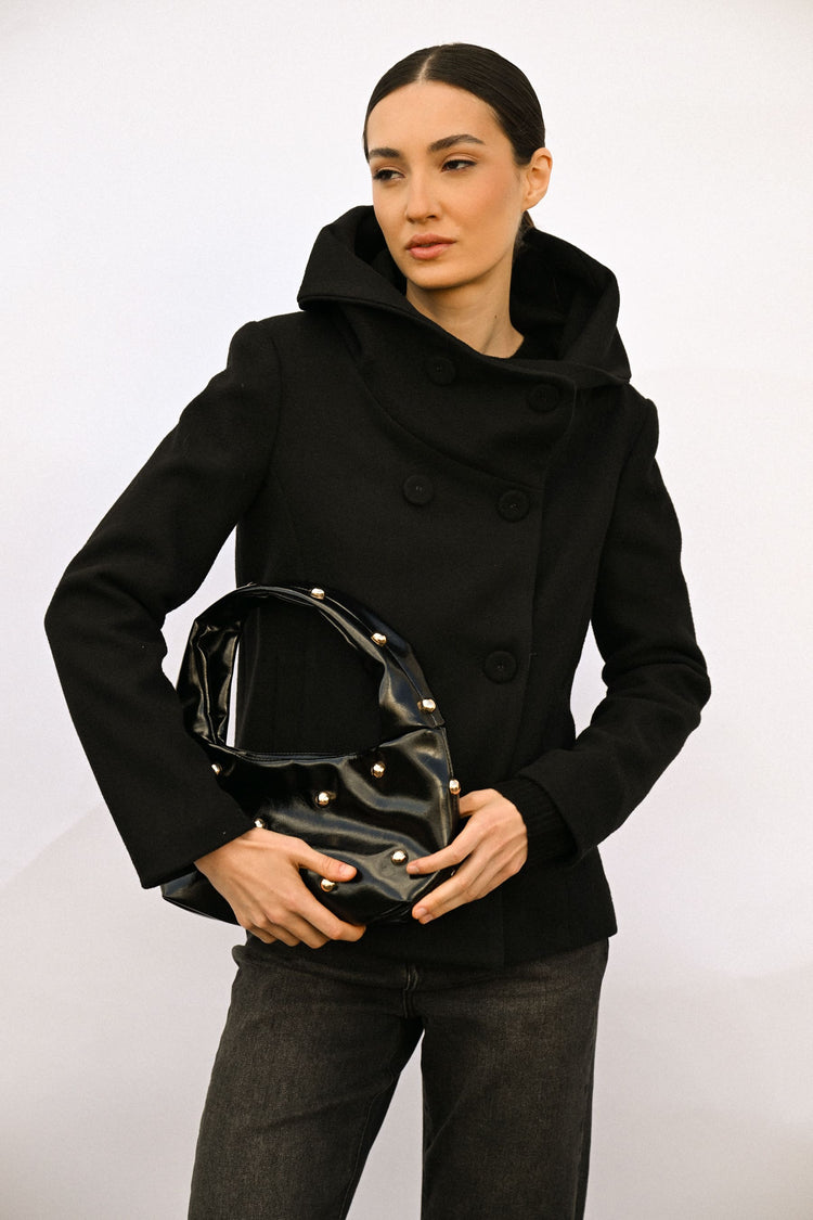 Double-breasted short coat