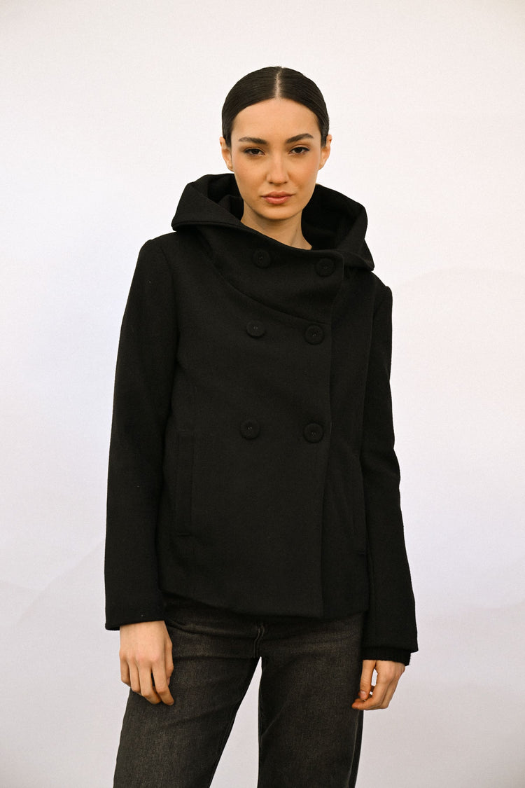 Double-breasted short coat