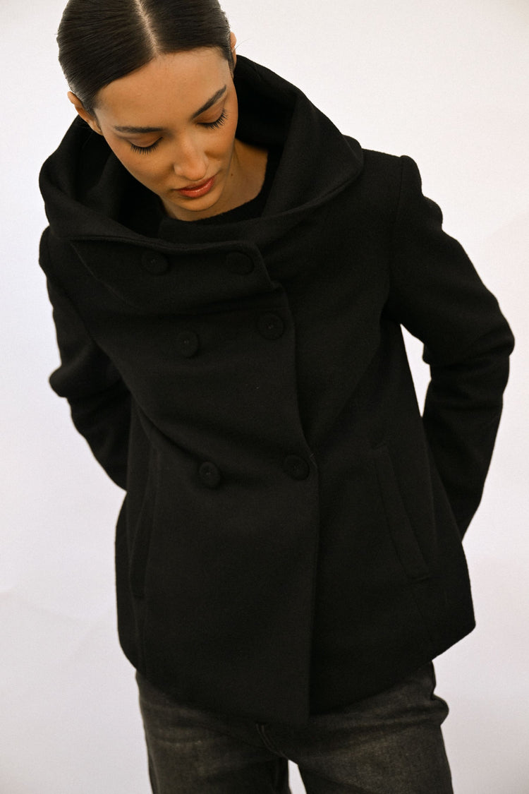 Double-breasted short coat