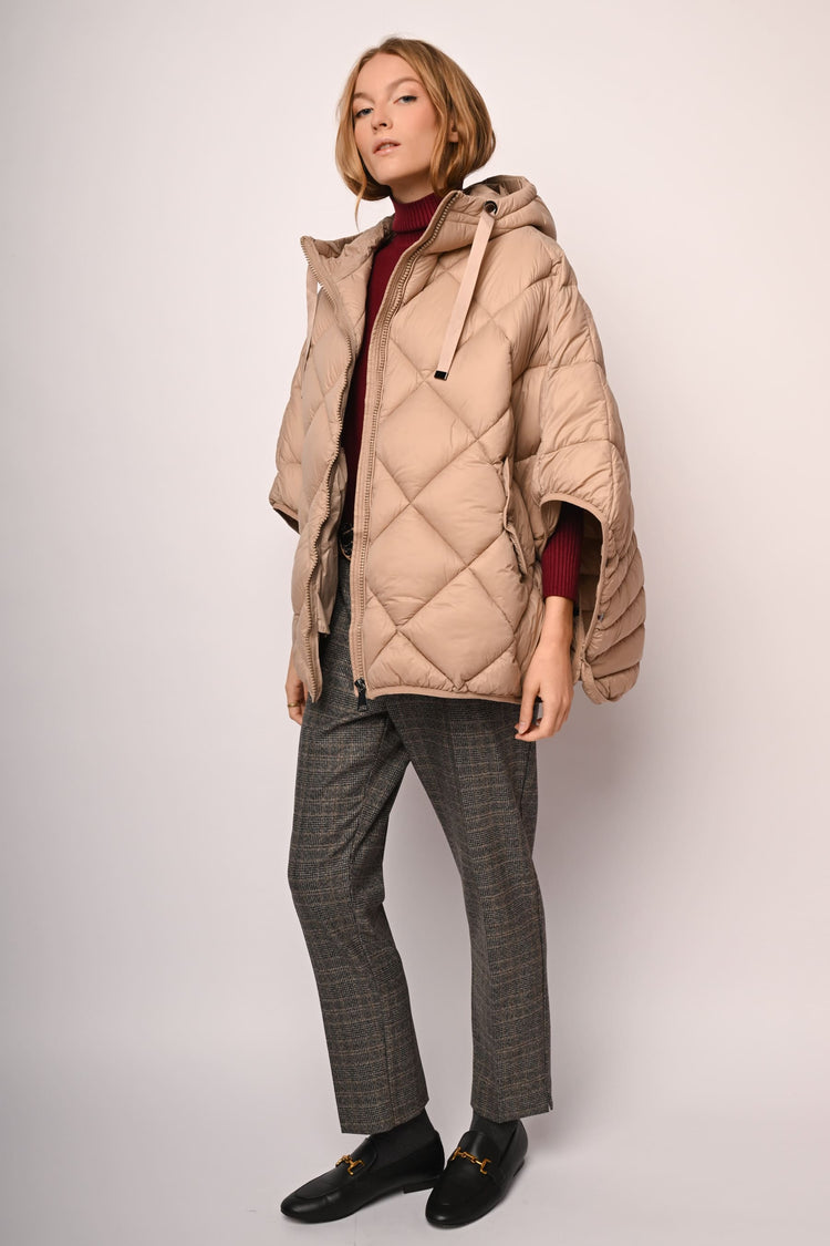 Oversized cape down jacket