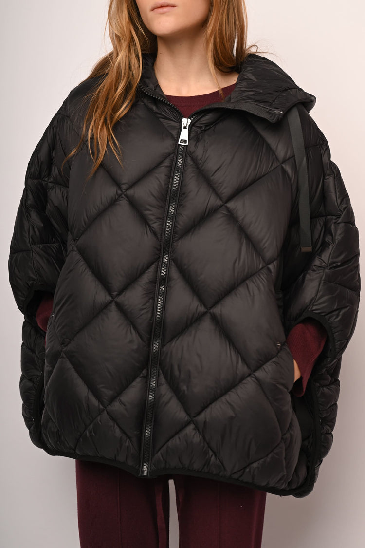 Oversized cape down jacket