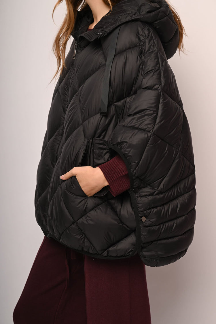 Oversized cape down jacket