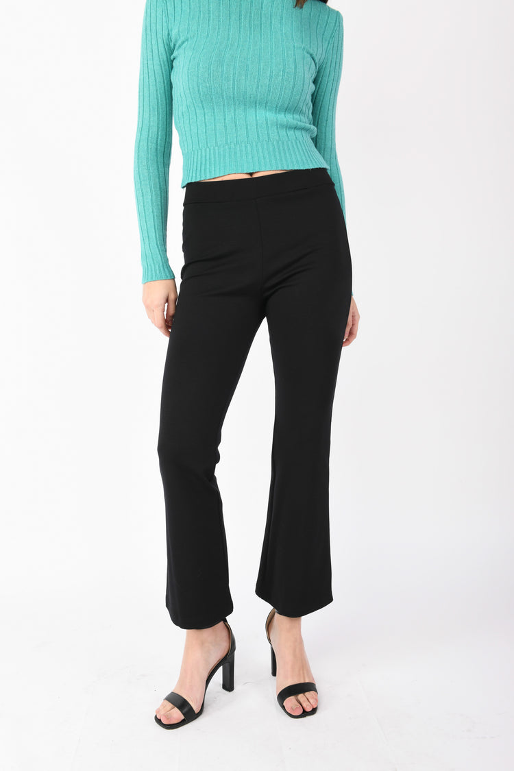 Milano stitch flared trousers