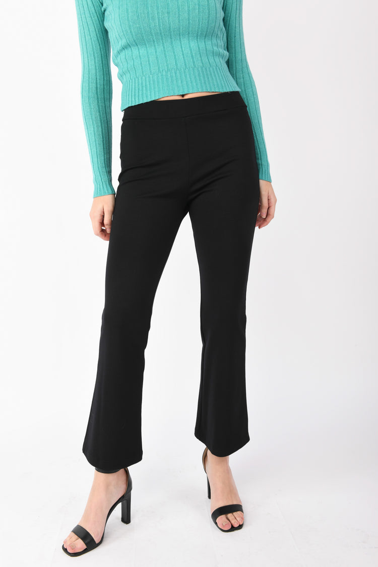 Milano stitch flared trousers