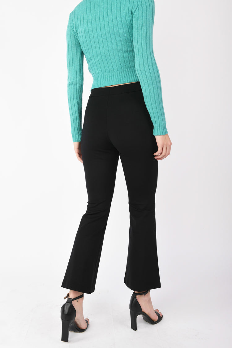 Milano stitch flared trousers
